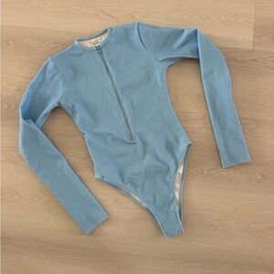 Immerse Blue Long Sleeve Swim Bodysuit
